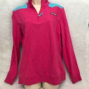 Vineyard Vines Pink Quarter Zip Sweatshirt M